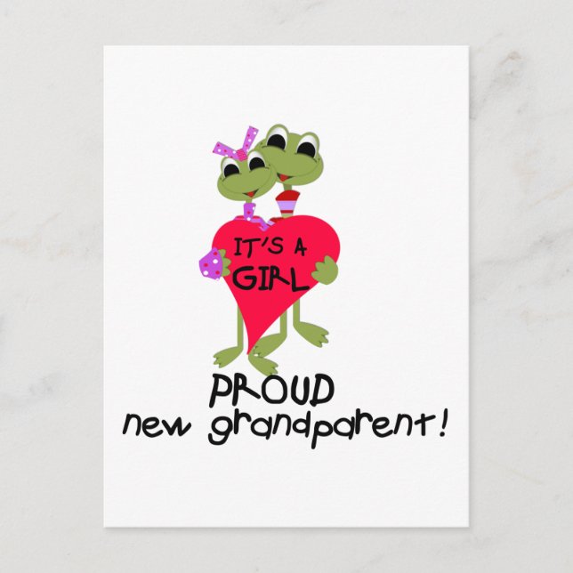 Carte Postale Grenouille grand-parent de chemises et cadeaux pou (Devant)