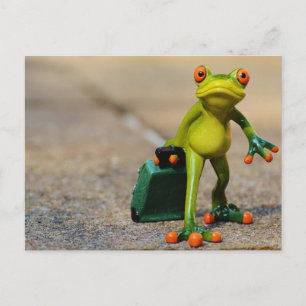 Carte postale Grenouille itinérante