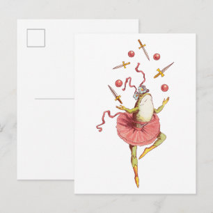 Carte Postale Grenouille jongleuse