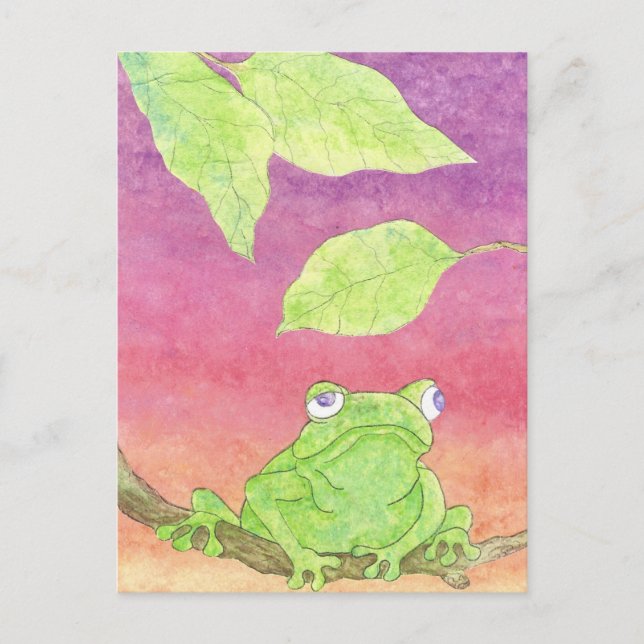 Carte Postale grenouille mignonne (Devant)