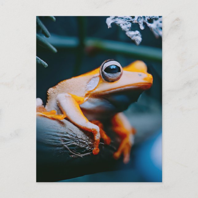 Carte Postale Grenouille orange (Devant)