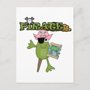 Carte Postale Grenouille Pirate Girl Tshirts et cadeaux