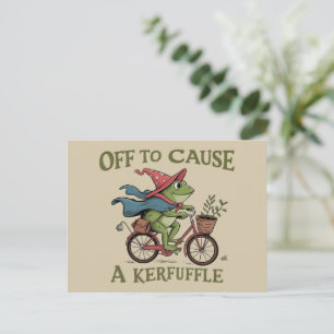 Carte Postale Grenouille pour causer une pagaille Sarcasme Drôle
