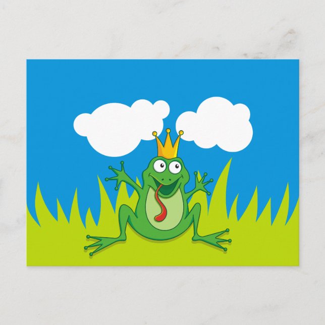 Carte Postale Grenouille Prince 5,6 po x 4,25 po (Devant)