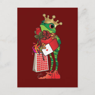 Carte Postale Grenouille Prince des Coeurs
