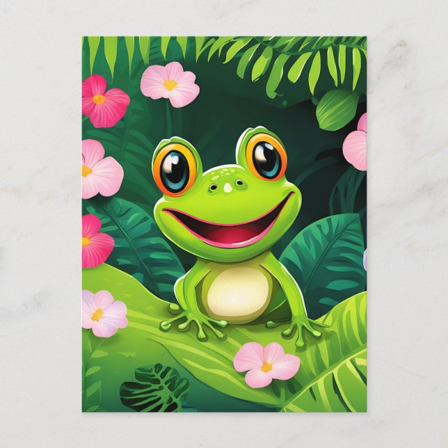 Carte Postale Grenouille sauvage de la forêt tropicale (Devant)