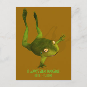 Carte Postale Grenouille sportive