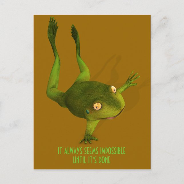 Carte Postale Grenouille sportive (Devant)