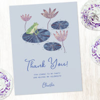 Grenouille sur un Merci Lily Pad Party