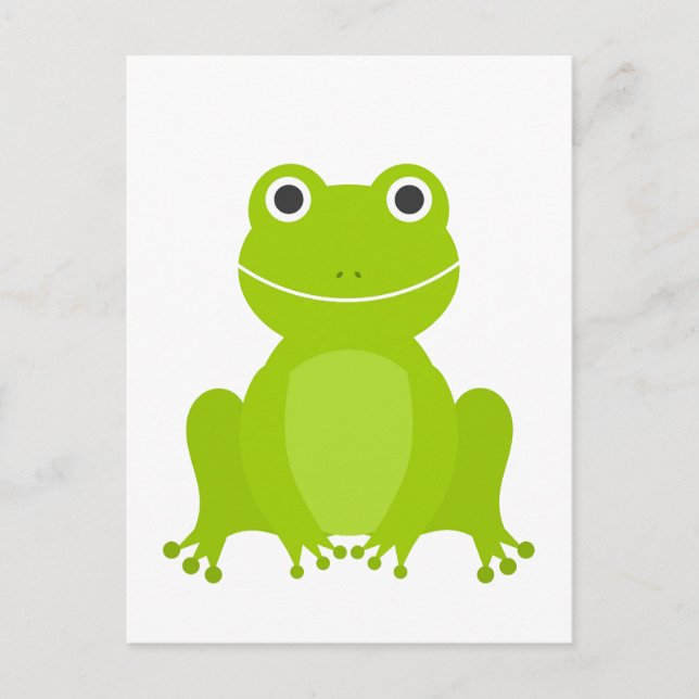 Carte Postale Grenouille verte mignonne (Devant)