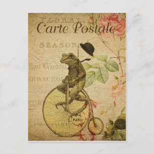 Carte postale grenouille vintage