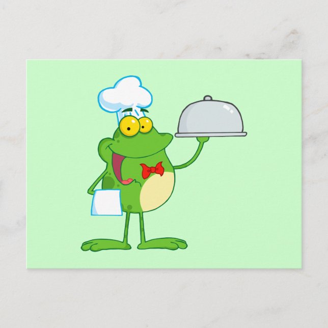 Carte Postale Grenouilles de grenouille Amphibian Drôle Chef Car (Devant)