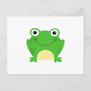 Carte Postale Grenouilles de grenouille Amphibien Green Cute Car