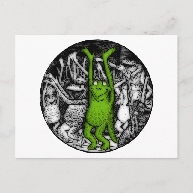 Carte Postale Grenouilles encourageantes (Devant)