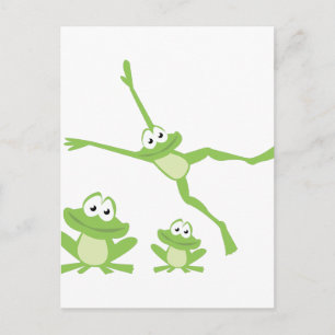 Carte Postale Grenouilles joyeuses