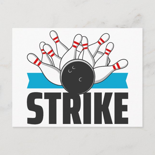 Carte Postale Grève de Bowling (Devant)