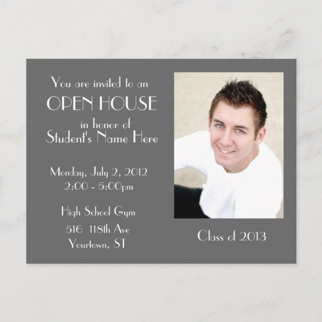 Carte postale Grey Open house (Devant)