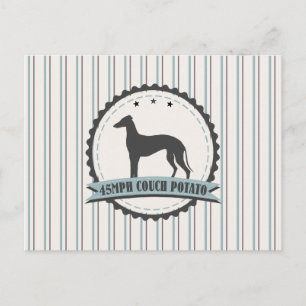 Carte Postale Greyhound 75 mi/h Racing Hound Dog Emblem