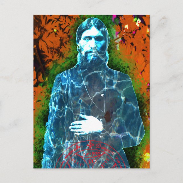 Carte Postale Grigori Raspoutine Histoire Russe Mat Moine Mystiq (Devant)
