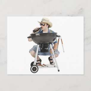 Carte Postale Grill Funny