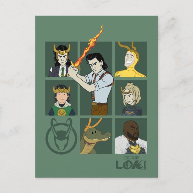 Carte Postale Grille de variables Loki (Devant)