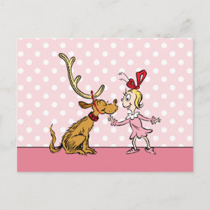 Carte Postale Grille   Max & Cindy Lou Qui