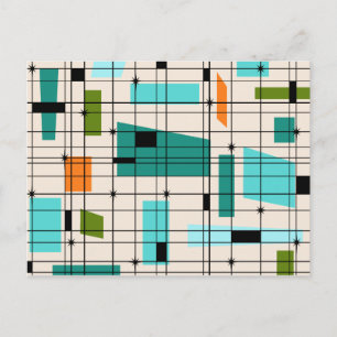 Carte postale Grille rétrograde et Starburst