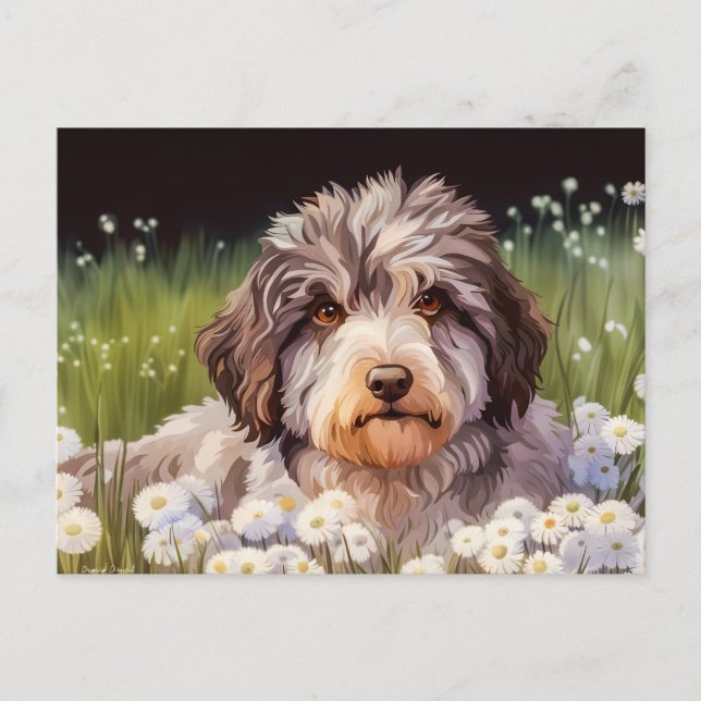 Carte Postale Grilles à ébullition avec fleur d'oie (Devant)