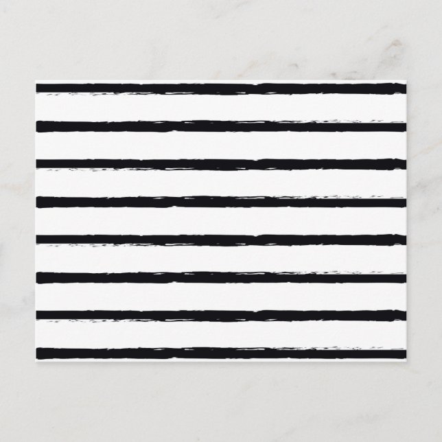 Carte Postale Grilles texturées Noir Blanc Rough Lines Motif (Devant)