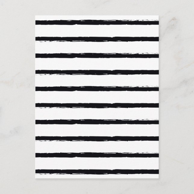 Carte Postale Grilles texturées Noir Blanc Rough Lines Motif (Devant)
