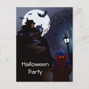 Carte Postale Grim Reaper Haunted Halloween Party Invitation