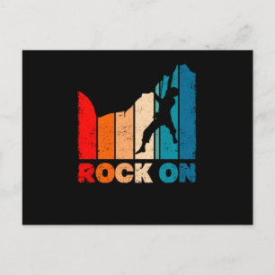 Carte Postale Grimpeur de roche vintage drôle d'escalade de mont