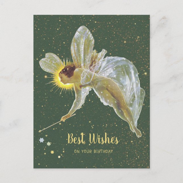 Carte Postale Grimshaw Fairy Birthday Wishing stars CC1231 (Devant)