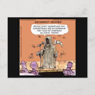 Carte Postale Grimshot Reaper Grim Reaper Standup Comic drôle