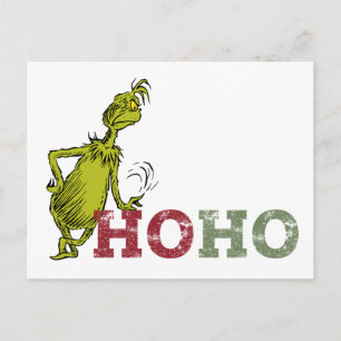 Carte Postale Grinch   Ho Ho Ho