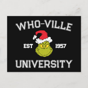 Carte Postale Grinch Université de Who-ville Établie en 1957