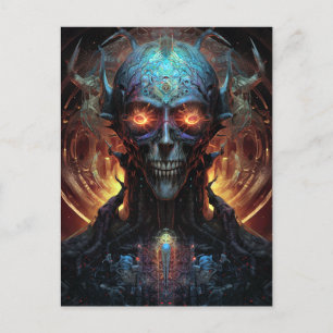 Carte Postale Grinning Evil Alien Homme Sci-Fi Art