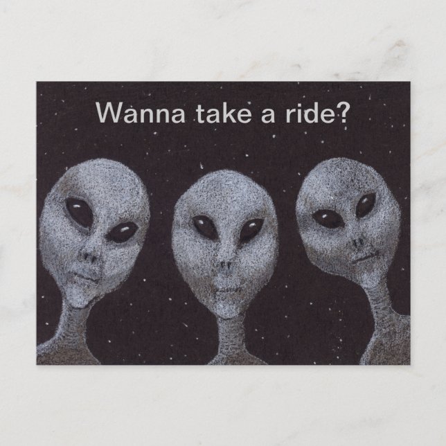 Carte Postale Gris Alien (Devant)