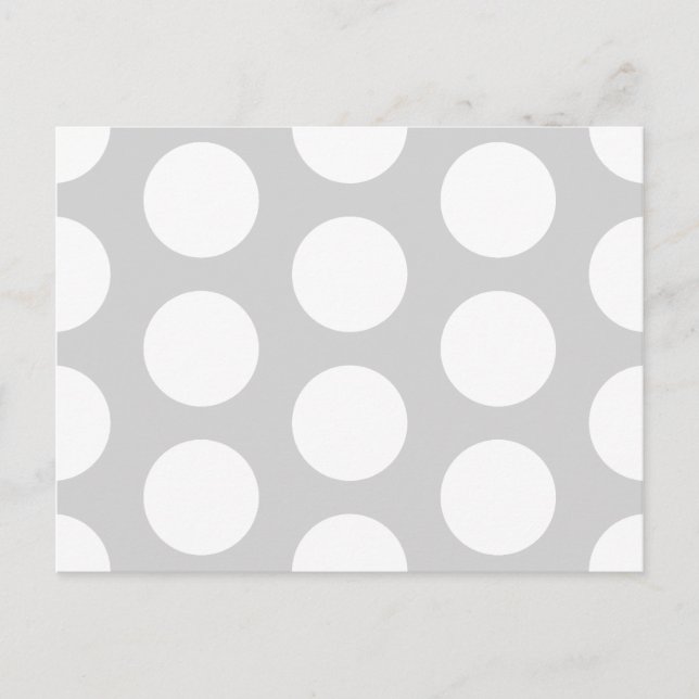 Carte Postale Gris clair avec points (Devant)
