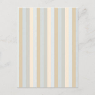 Carte Postale Gris doux Motif de bandes verticales
