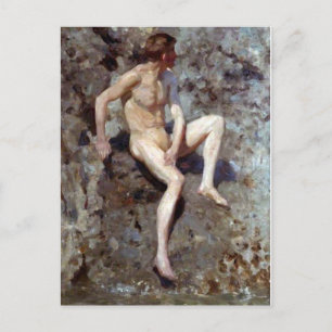 Carte Postale Gris et vert