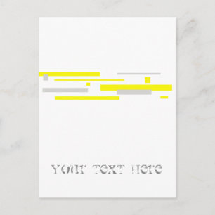 Carte Postale Gris Jaune Blocs Art Abstrait