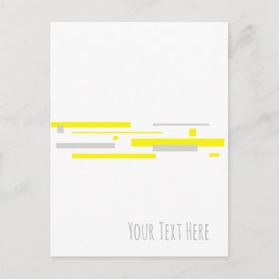 Carte Postale Gris Jaune Blocs Art Abstrait