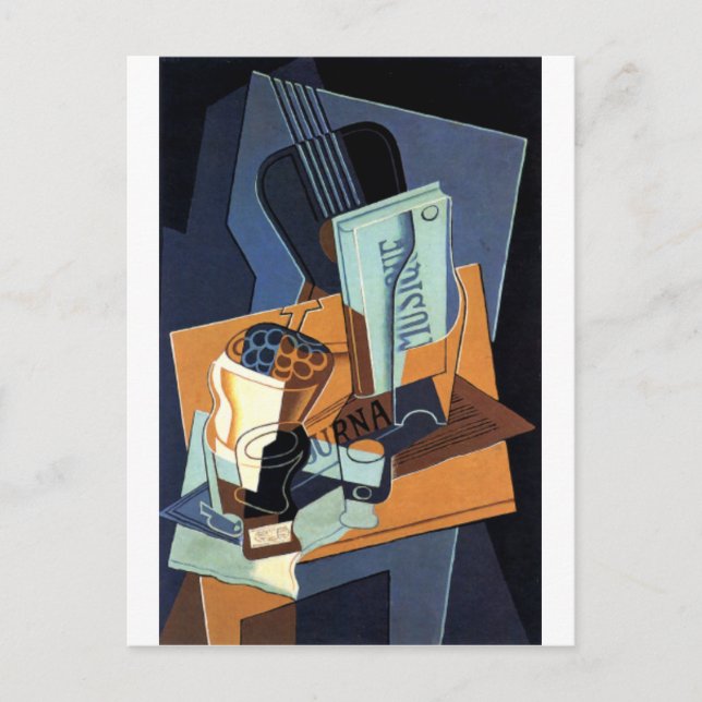 Carte Postale Gris - Le Livre de Musique (Devant)