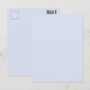 Carte Postale Gris Pervenche Douce Blanc Pastel Pâle Couleur Uni