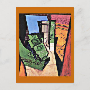 Carte Postale Gris - Petit-déjeuner, célèbre peinture,