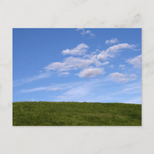 Carte Postale Gris vert et ciel bleu