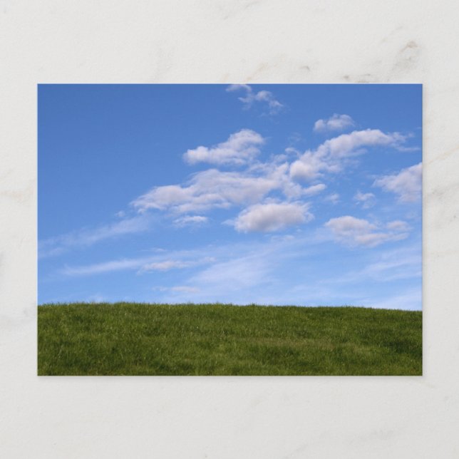 Carte Postale Gris vert et ciel bleu (Devant)