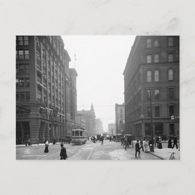 Carte Postale Griswold Street, Détroit : 1906 (Devant)
