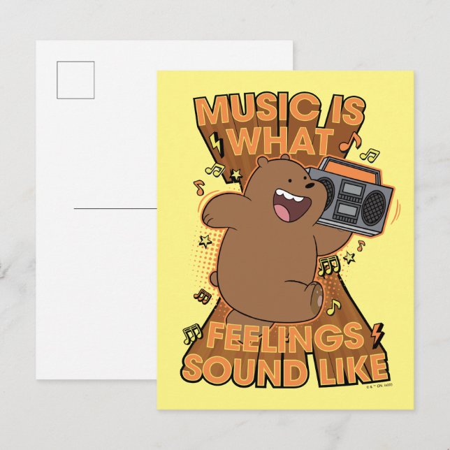 Carte Postale Grizz - La musique est ce que les sentiments resse (Devant / Derrière)